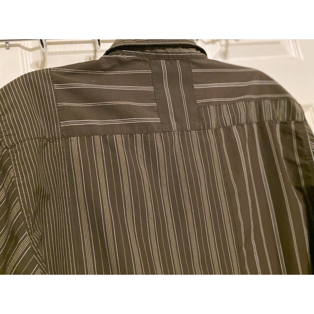 Quiksilver SS Button-Down Casual Surf Shirt Men's M Retro Stripes Skate Resort - Picture 7 of 16